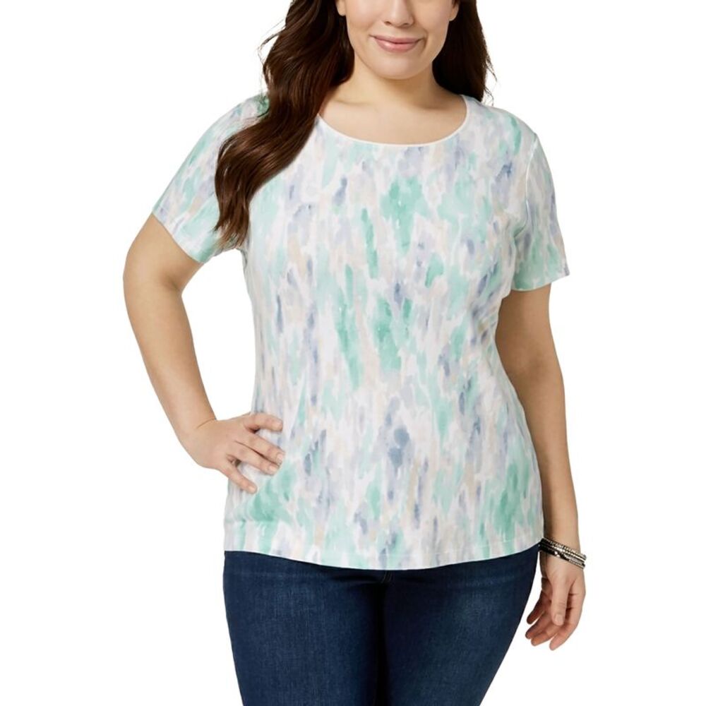 Karen Scott Plus Size Printed T-Shirt
